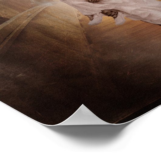 Skelettkunst für Braut und Bräutigam Poster (Ecke)