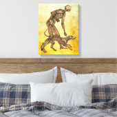 Skelettkunst Mensch und Hund Anatomie menschlicher Leinwanddruck (Insitu (Schlafzimmer))