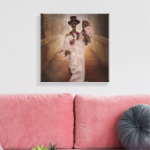 Skelettkunst über Braut und Bräutigam Leinwand (Insitu (Wohnzimmer))