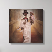 Skelettkunst über Braut und Bräutigam Leinwand (Vorderseite)