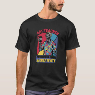 Skelettkunstlehrer mit der Kraft der Kaffeekkreati T-Shirt
