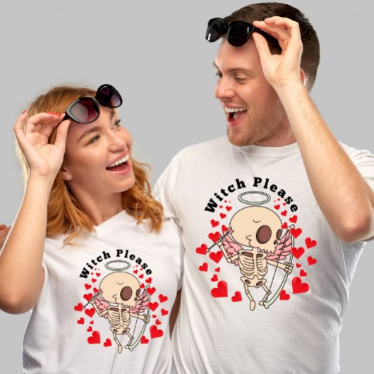 Skelettkupider Valentinstag T-Shirt