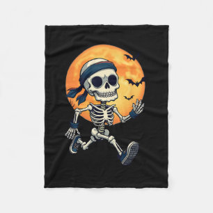 Skelettlauf Funny Halloween Kostüme Männer Frauen Fleecedecke