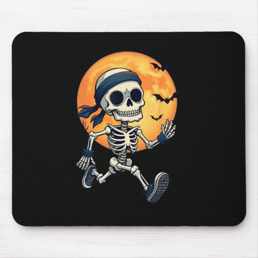 Skelettlauf Funny Halloween Kostüme Männer Frauen Mousepad (Vorne)