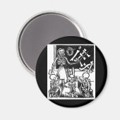 Skelettlehrer und Schüler "Tag der Toten" Magnet (Vorderseite/Rückseite)