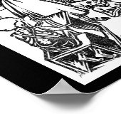 Skelettlehrer und Schüler "Tag der Toten" Poster (Ecke)