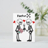 Skelettliebhaber Postkarte (Stehend Vorderseite)