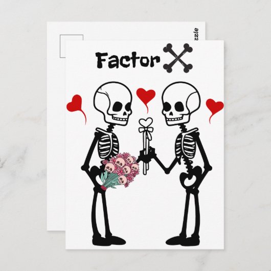 Skelettliebhaber Postkarte (Vorne/Hinten)