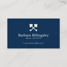 Skelettlogos Real Anwesen, Broker Navy Blue Visitenkarte