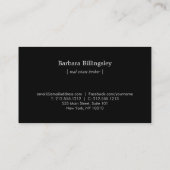 Skelettlogos Real Anwesen, Broker Navy Blue Visitenkarte (Rückseite)