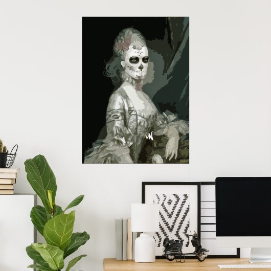 Skelettmädchen Poster (Heimbüro)