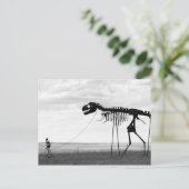 Skelettmann, Skelett-Dinosaurier, SD Postkarte (Stehend Vorderseite)