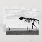 Skelettmann, Skelett-Dinosaurier, SD Postkarte (Vorne/Hinten)