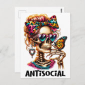 Skelettmaus Postkarte (Vorne/Hinten)