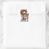 Skelettmaus Quadratischer Aufkleber (Tasche)