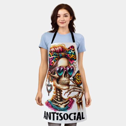 Skelettmaus Schürze (Getragen)