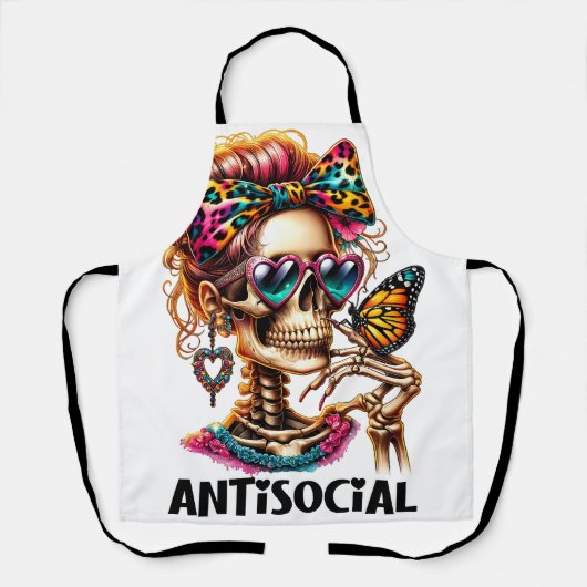 Skelettmaus Schürze (Vorderseite)