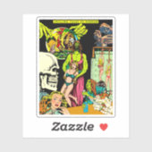 Skelettmonster, die Horror-Collage einer verändert Aufkleber (Blatt)