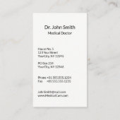 Skelettmuskeln des menschlichen Körpers Visitenkarte (Rückseite)