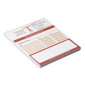 Skelettmuskeln Erkrankungen des menschlichen Körpe Notizblock (angewinkelt)