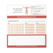 Skelettmuskeln Erkrankungen des menschlichen Körpe Notizblock (Vorderseite)