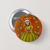 Skelettmutter mit Herz Button (Vorne & Hinten)