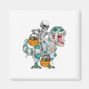 Skeletto Riding Dinosaur T Rex Spaß Kinder Jungen Magnet