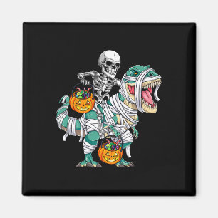 Skeletto Riding Dinosaur T Rex Spaß Kinder Jungen  Magnet