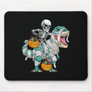 Skeletto Riding Dinosaur T Rex Spaß Kinder Jungen Mousepad