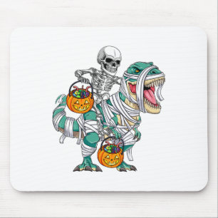 Skeletto Riding Dinosaur T Rex Spaß Kinder Jungen Mousepad