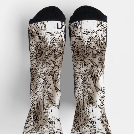 "Skeletton (Abstrakt)" Crew Socken (Oben)