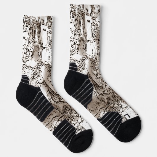 "Skeletton (Abstrakt)" Crew Socken (Rechts)