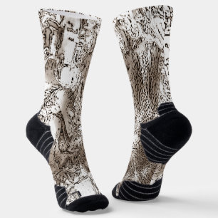 "Skeletton (Abstrakt)" Crew Socken