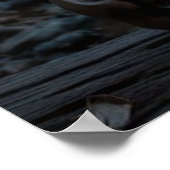 Skeletton beobachten ein Waldfeuer entlang des Flu Poster (Ecke)