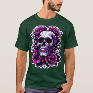 Skeletton-Blume haben Lila rosa Tod Alt Ae T-Shirt