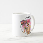 Skeletton-Blume Sie sind genug Valentine Retro Kaffeetasse (VorderseiteRechts)