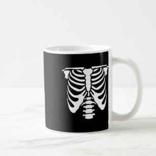 Skeletton Brustkorbknochen Halloween Röntgen Kaffeetasse