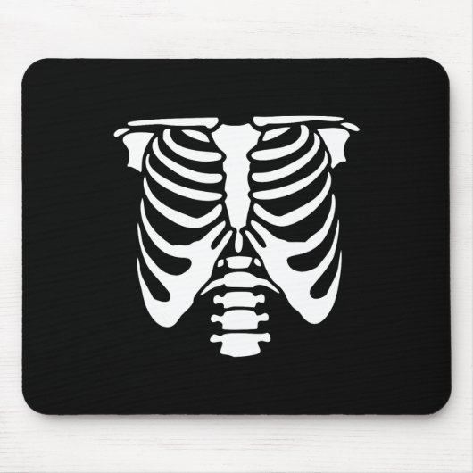 Skeletton Brustkorbknochen Halloween Röntgen Mousepad (Vorne)