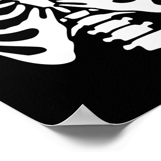 Skeletton Brustkorbknochen Halloween Röntgen Poster (Ecke)