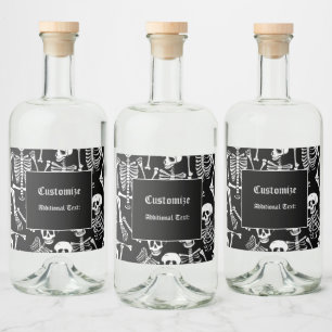 Skeletton-Crew Alkoholflaschenetikett