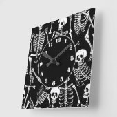 Skeletton-Crew Quadratische Wanduhr (Winkel)