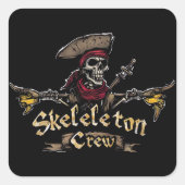 Skeletton-Crew Quadratischer Aufkleber (Vorderseite)