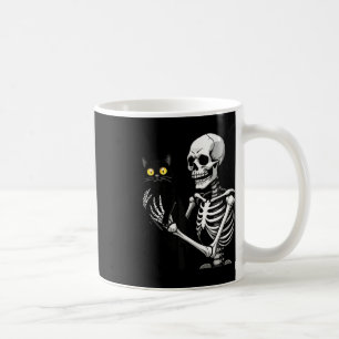 Skeletton, das eine Katze Niedliches Schwarzes Kat Kaffeetasse