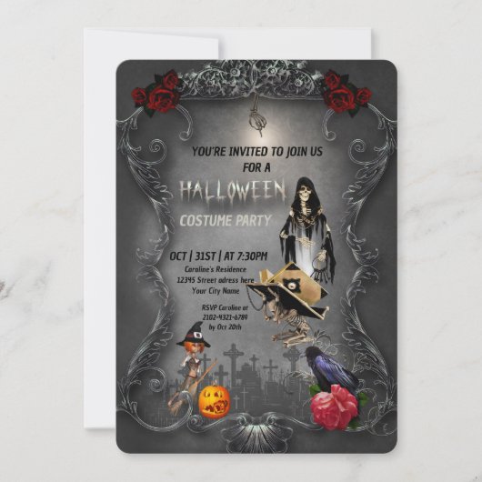 Skeletton Einladung (Vorderseite)