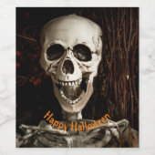 Skeletton Halloween Custom Weinetikett (Einzelnes Label)