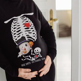 Skeletton Halloween Junge Mutter Schwangerschaft A Sweatshirt
