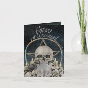 Skeletton Halloween-Karte weinen Dankeskarte