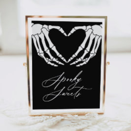 Skeletton Halloween Kinderdusche Spooky Süßigkeite Poster