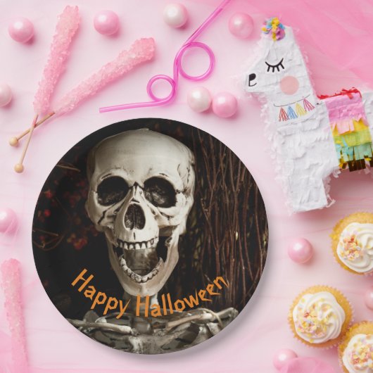 Skeletton Halloween Pappteller (Party)