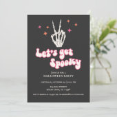 Skeletton-Halloween-Party Einladung (Stehend Vorderseite)